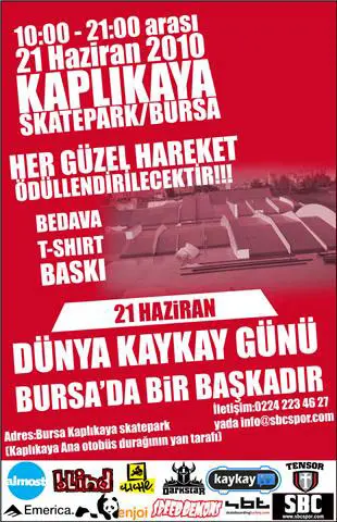 21 Haziran 2010 Dünya Kaykay Günü