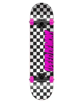Speed Demons 7,75 Checkers Black Pink Skateboard Kaykay