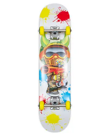 Speed Demons 8.0 Paintballer White Skateboard Kaykay