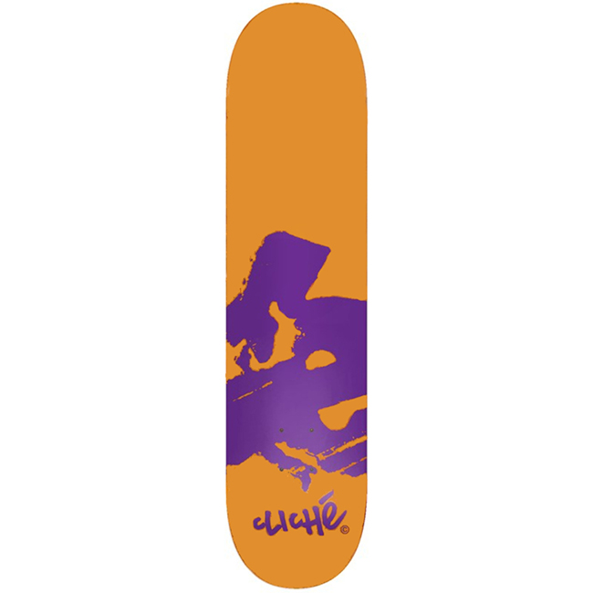 Cliche 8,25 Europe Orange Skateboard Deck 1 Cliche 8,25 Europe Orange Skateboard Deck