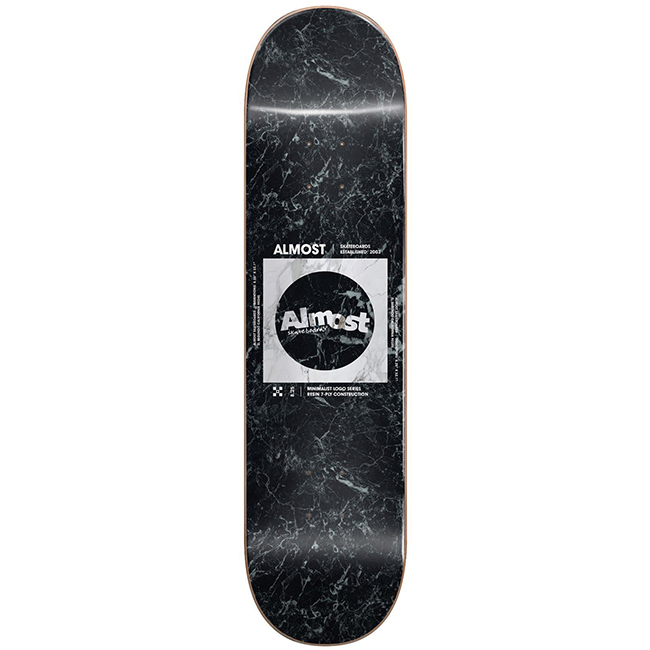 Almost 8,25 Minimalist Black White R7 Skateboard Deck 1 Almost 8,25 Minimalist Black White R7 Skateboard Deck