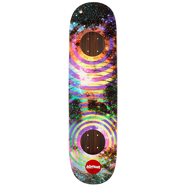 Almost 8,375 Youness Space Rings Impact Skateboard Deck 1 Almost 8,375 Youness Space Rings Impact Skateboard Deck