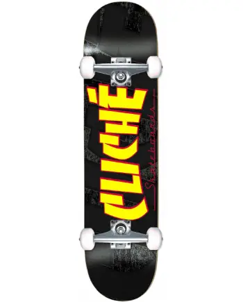Cliche 7.0 Banco Black Yellow Skateboard Kaykay
