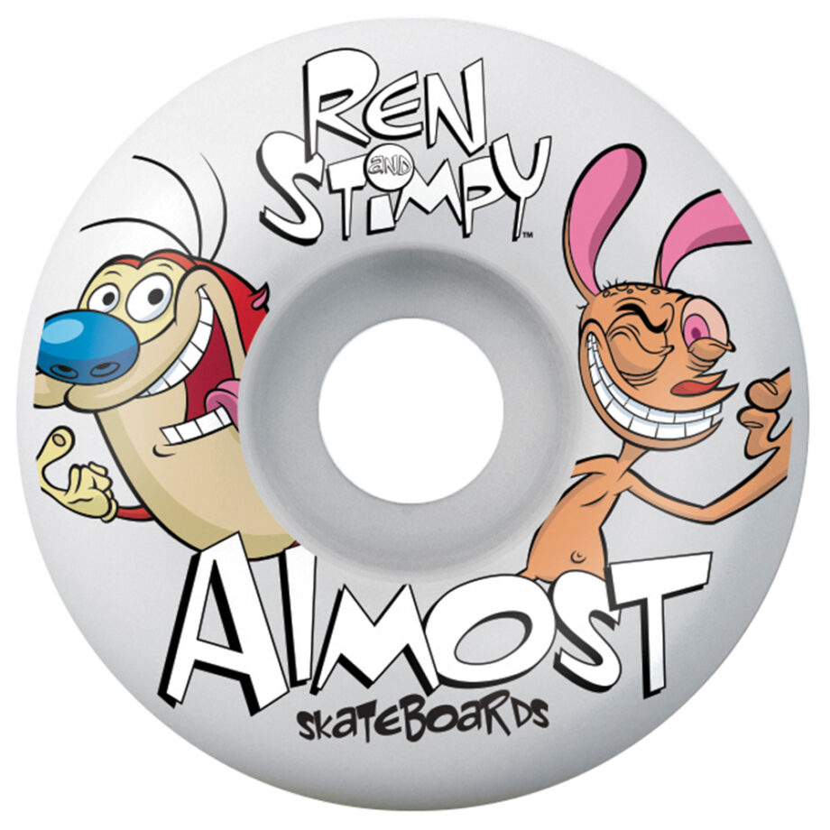 Almost 8,0 Ren & Stimpy Drain Yellow Skateboard Kaykay