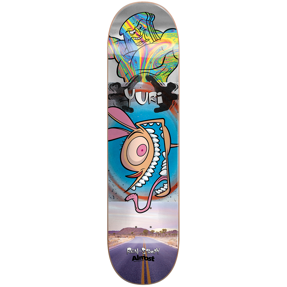 Almost 8,0 Yuri Ren & Stimpy Road Trip R7 Skateboard Deck 1 Almost 8,0 Yuri Ren & Stimpy Road Trip R7 Skateboard Deck