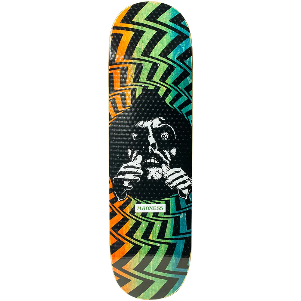 ミュージシャン LIMITED EDITION 'WORLD GONE MAD' SK8Deck Madness-90-Darkness-Black-R7-