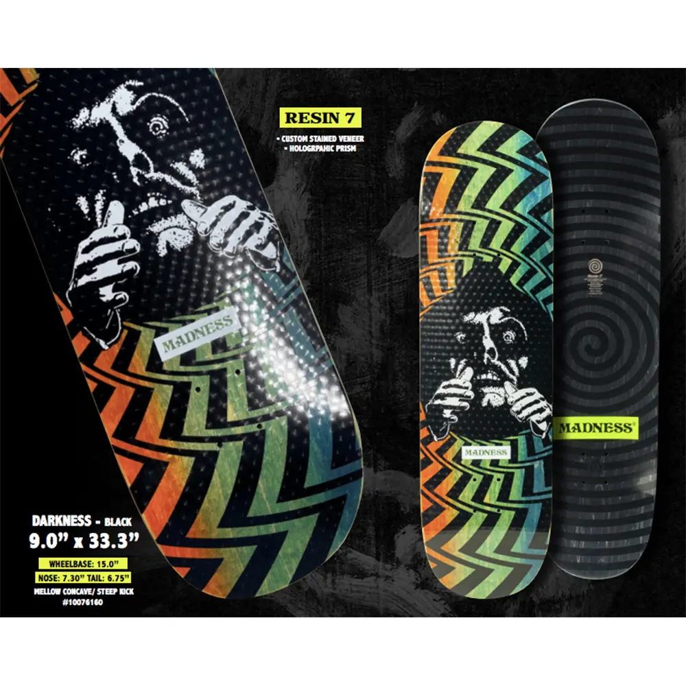 Madness 9,0 Darkness Black R7 Skateboard Deck - Görsel 3