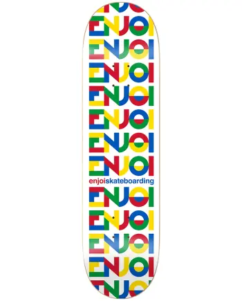 Enjoi 8.0 All Caps White Hyb Skateboard Deck
