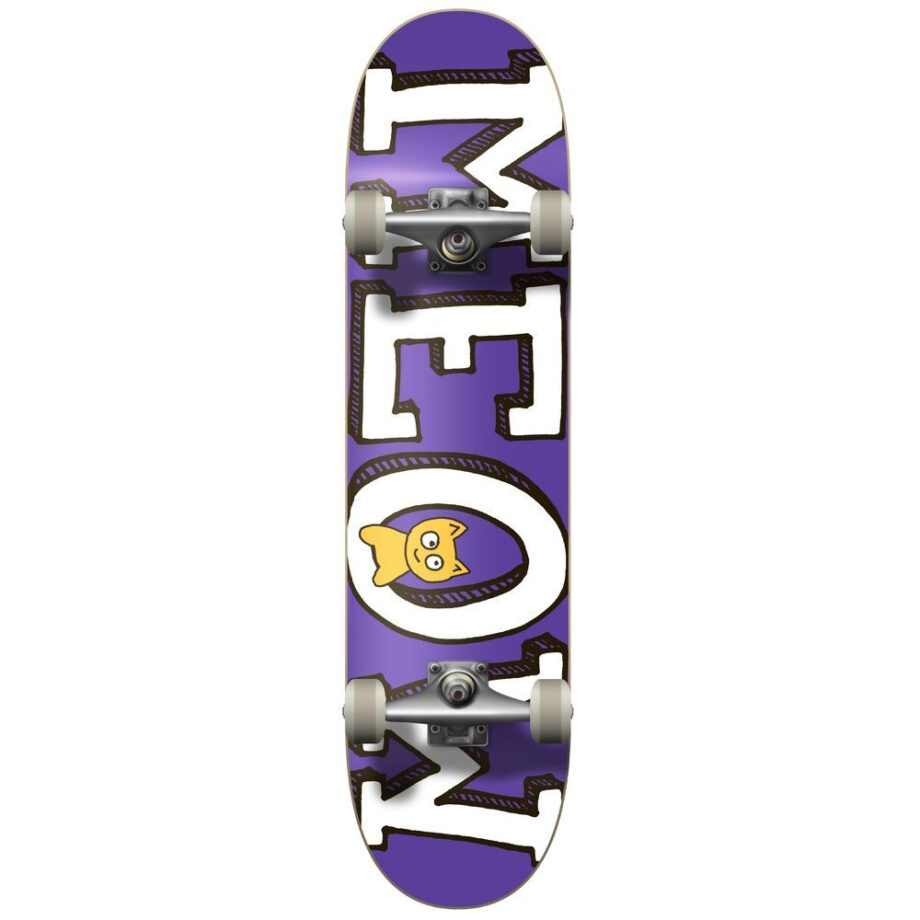 Meow 8.25 Logo Purple Skateboard Kaykay