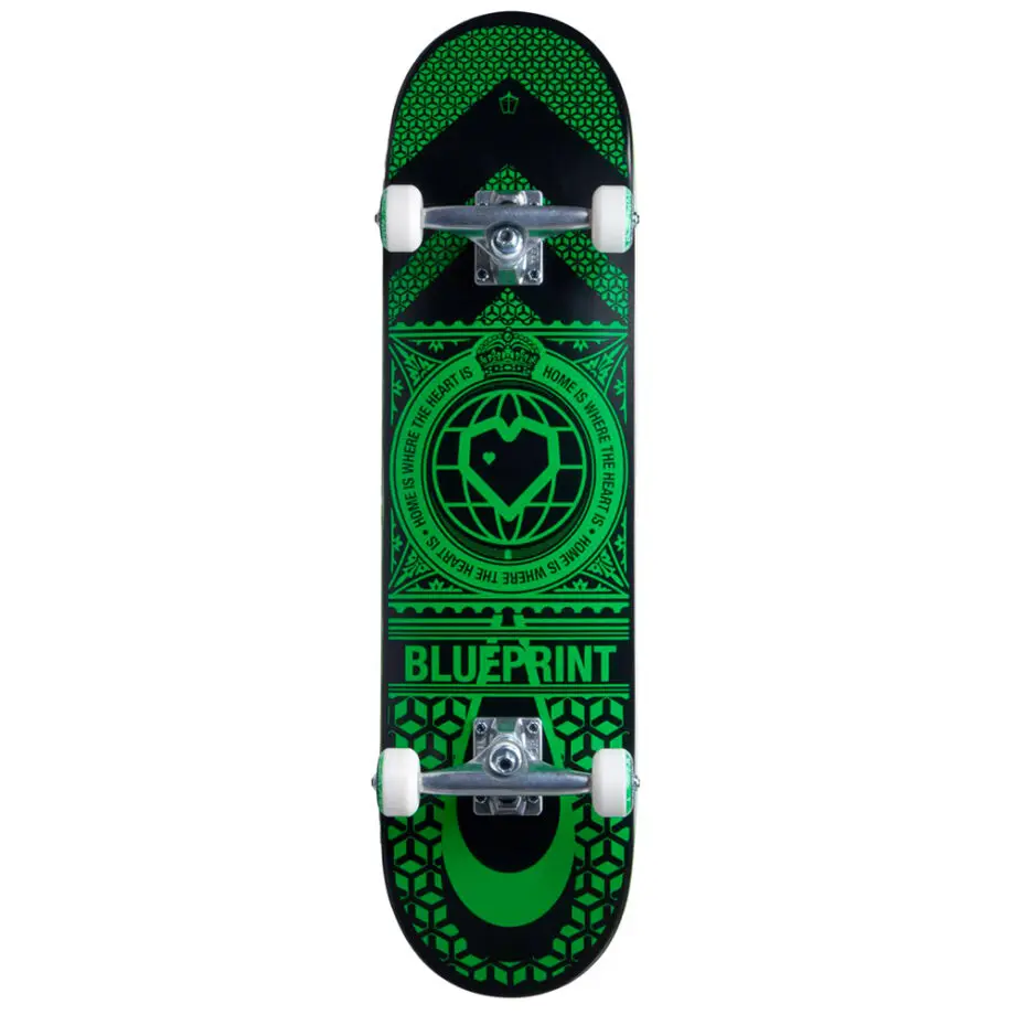 BluePrint 8.0 Home Heart Black Green Skateboard Kaykay | SBC Spor