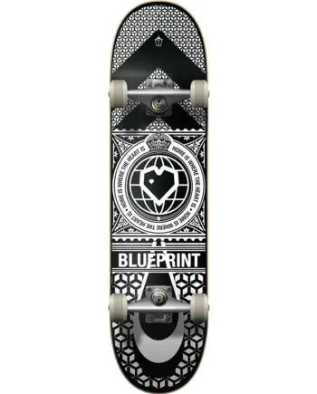 BluePrint 8.5 Home Heart Black White Skateboard Kaykay