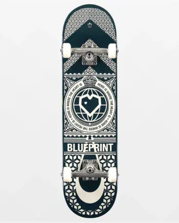 BluePrint 8.0 Home Heart Navy White Skateboard Kaykay