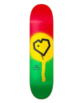 BluePrint 8.0 Spray Heart Rasta Deck Kaykay Tahtası