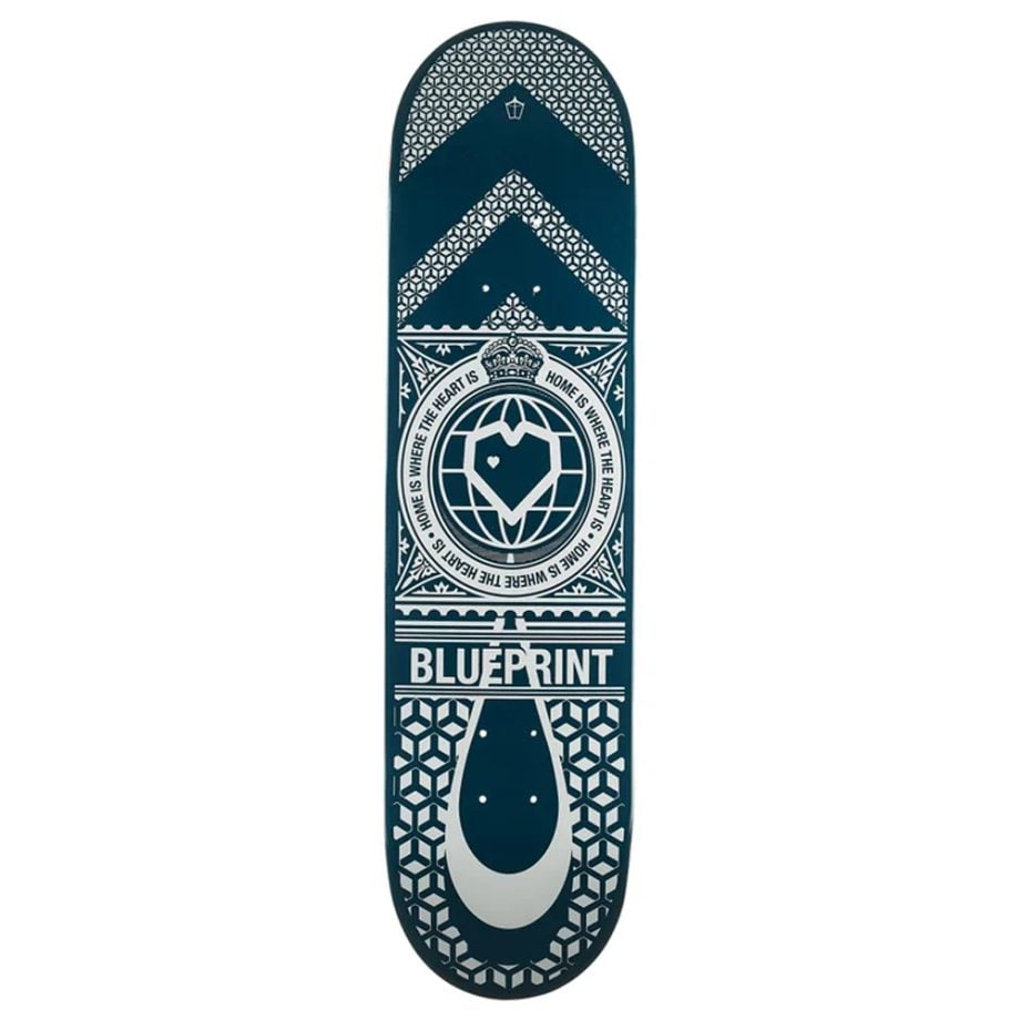 BluePrint 8.0 Home Heart Navy Silver Deck Kaykay Tahtası