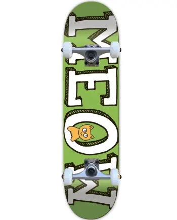 Meow 7.75 Logo Green Skateboard Kaykay