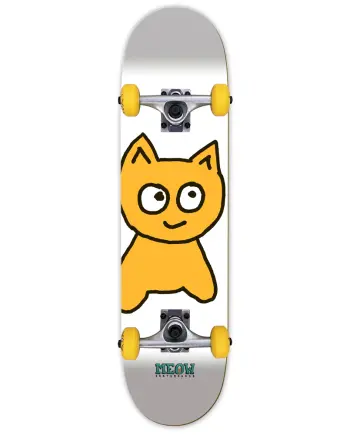 Meow 8.25 Big Cat White Skateboard Kaykay