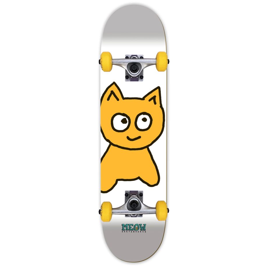 Meow 8.25 Big Cat White Skateboard Kaykay