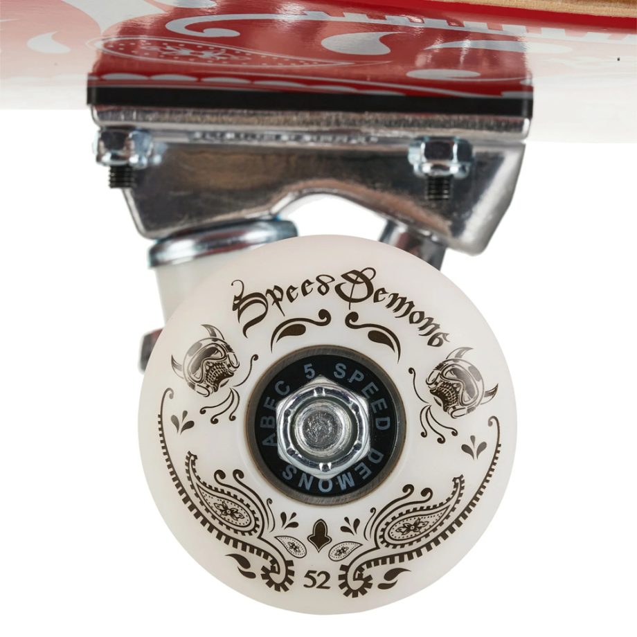 Speed Demons 7.75 Bandana Red White Skateboard Kaykay