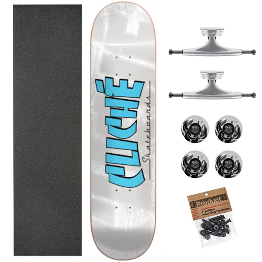 Cliche 8,0 Banco Blue White Ulti Skateboard Kaykay
