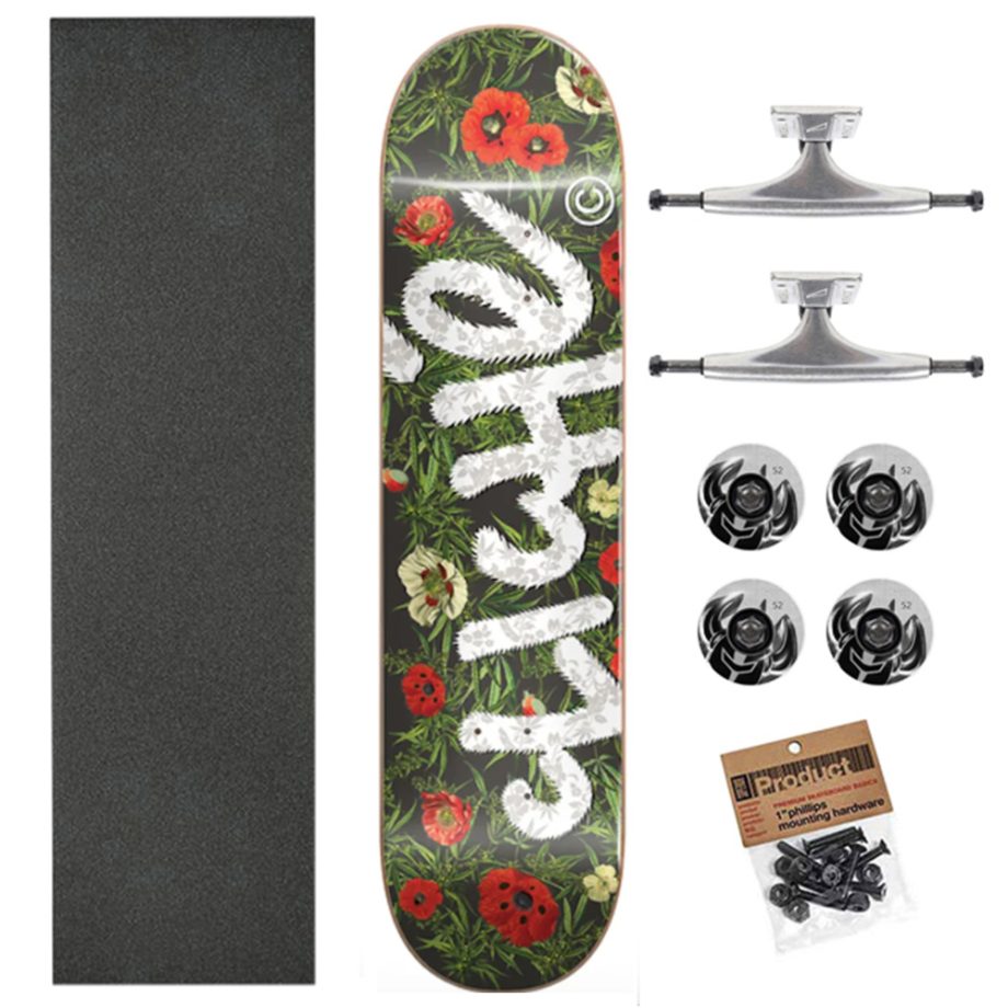 Cliche 8,0 Botanical Charcoal Ulti Skateboard Kaykay