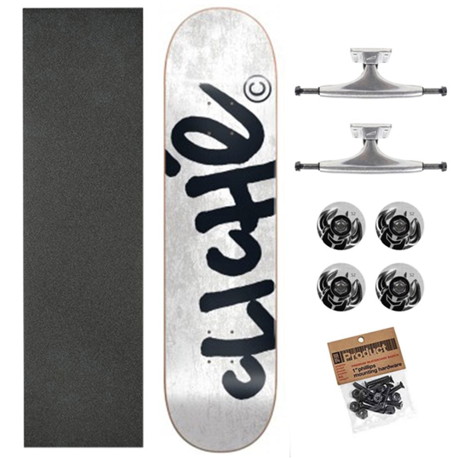 Cliche 8,0 Handwritten White Ulti Skateboard Kaykay