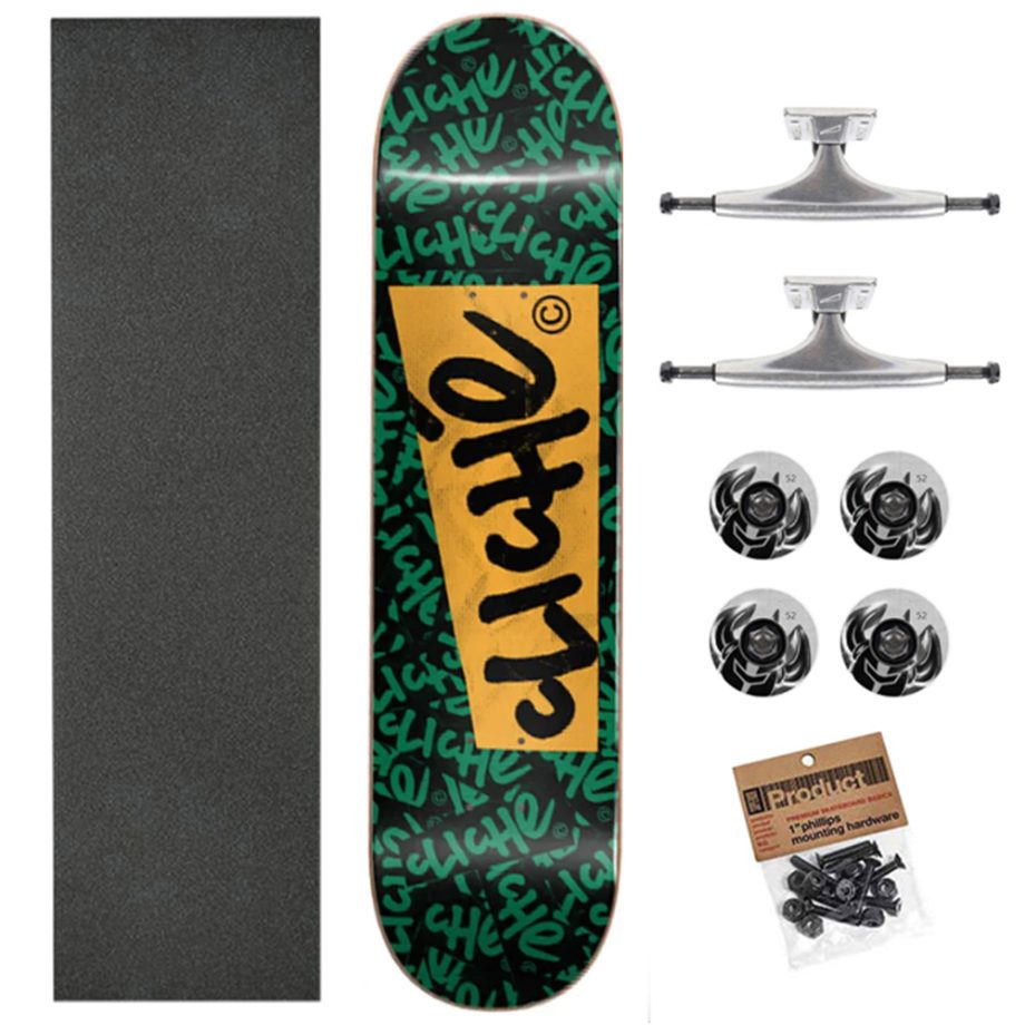 Cliche 8,0 Paper Black Ulti Skateboard Kaykay