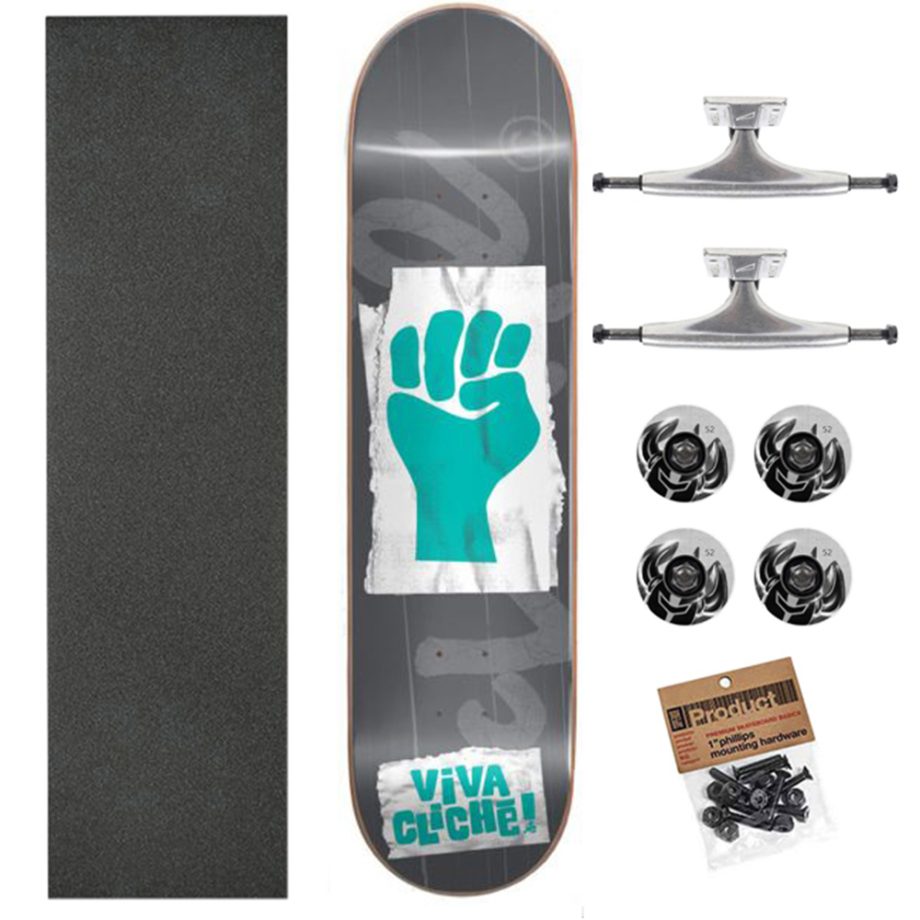 Cliche 8,0 Viva Teal Grey Ulti Skateboard Kaykay