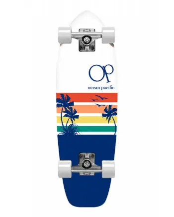 Ocean Pacific Sunset 32″ White Navy Cruiser Longboard