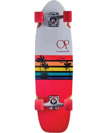 Ocean Pacific 30’’ Sunset White Red Cruiser Longboard