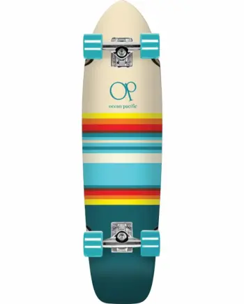 Ocean Pacific 31’’ Swell Off White Teal Cruiser Longboard