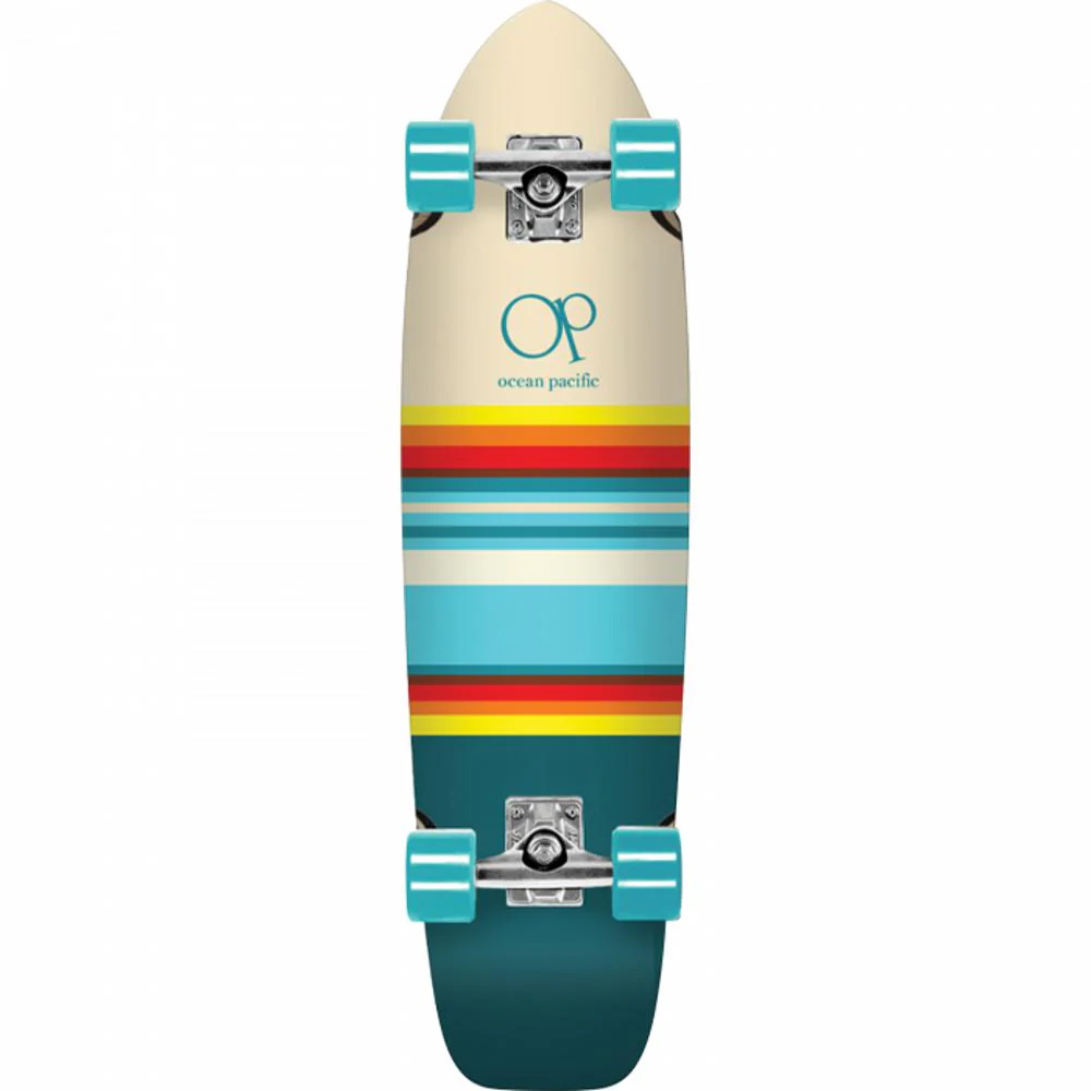 Ocean Pacific 31’’ Swell Off White Teal Cruiser Longboard