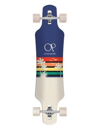 Ocean Pacific 39’’ Drop Through Sunset Navy Off White Longboard