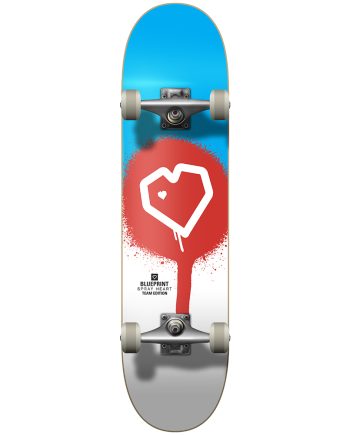 BluePrint 8.25 Spray Heart Blue Red White Skateboard Kaykay