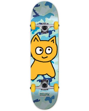 Meow 8.0 Big Cat Camo Blue Skateboard Kaykay