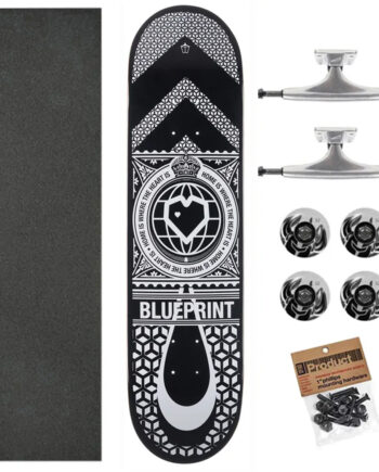 BluePrint 8.0 Home Heart White Black Ulti Skateboard Kaykay