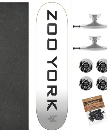 Zoo York 8.0 0G 95 Logo Block White Black Ulti Skateboard Kaykay