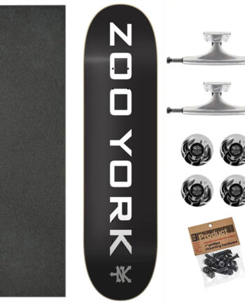 Zoo York 8.0 OG 95 Logo Block Black White Grey Ulti Skateboard Kaykay