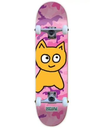 Meow 7.5 Big Cat Camo Pink Skateboard Kaykay