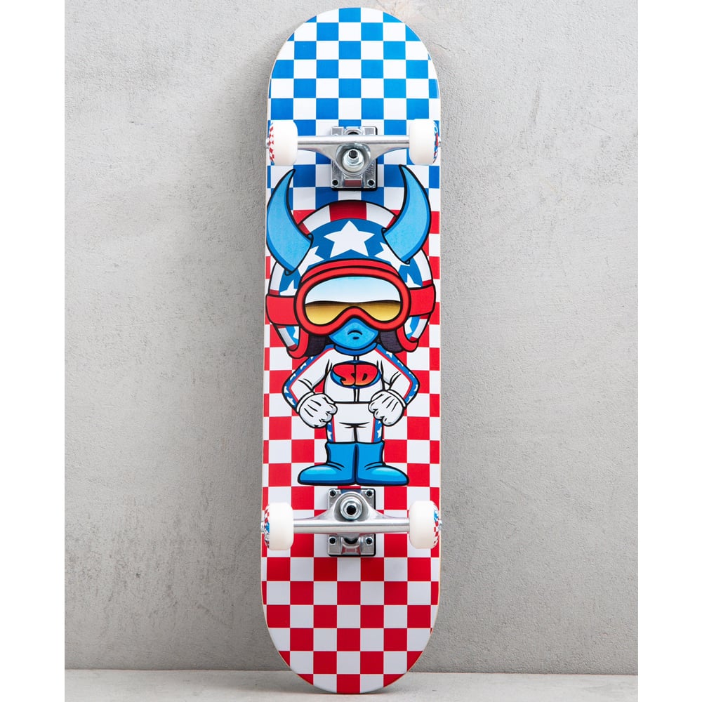 Speed Demons 8.0 Stars Red White Blue Skateboard Kaykay 1 Speed Demons 8.0 Stars Red White Blue Skateboard Kaykay