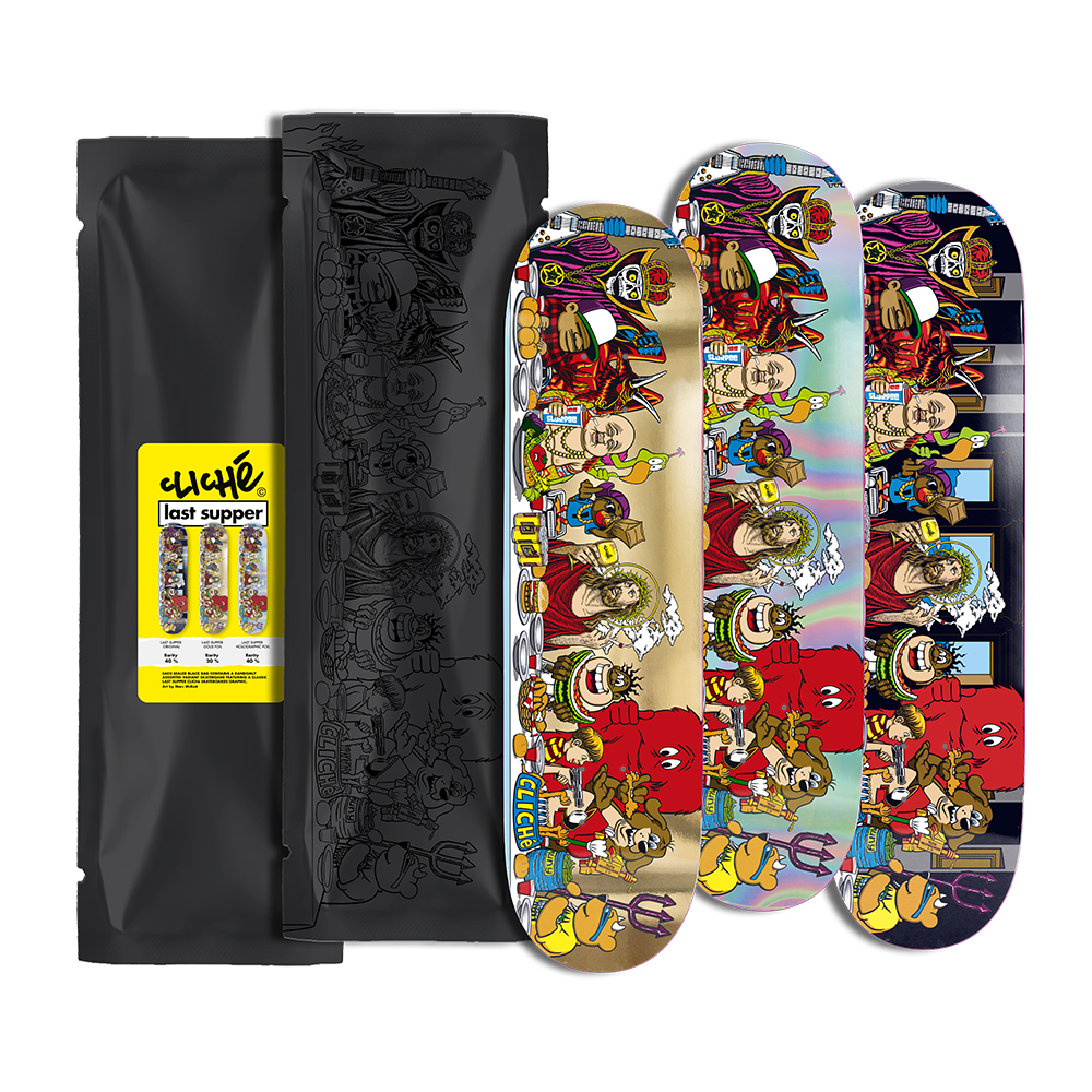 Cliche 8.5 Last Supper Golden Ticket Blind Bag Skateboard Deck Kaykay Tahtası 1 Cliche 8.5 Last Supper Golden Ticket Blind Bag Skateboard Deck Kaykay Tahtası